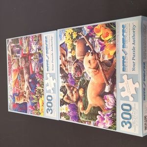 Set of 2 300 Large Piece Puzzle Set